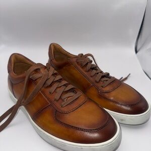 Magnanni Brown Leather Sneakers